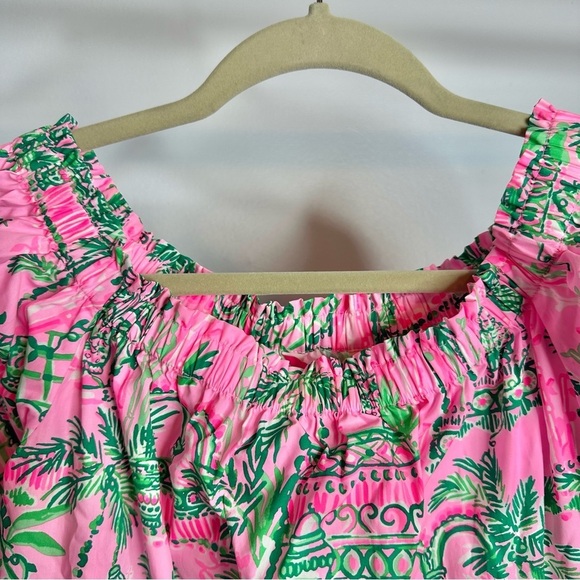 Lilly Pulitzer Winifred Off-The-Shoulder Top Mandevilla Baby Always Worth Size S - Picture 5 of 14
